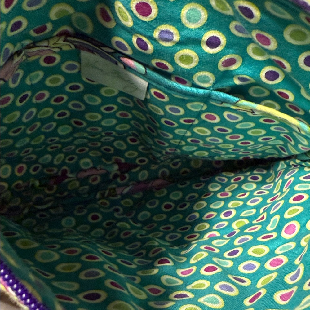 Vera Bradley Vibrant Purple Paisley tote w/matching coin purse. EC - Picture 12 of 12